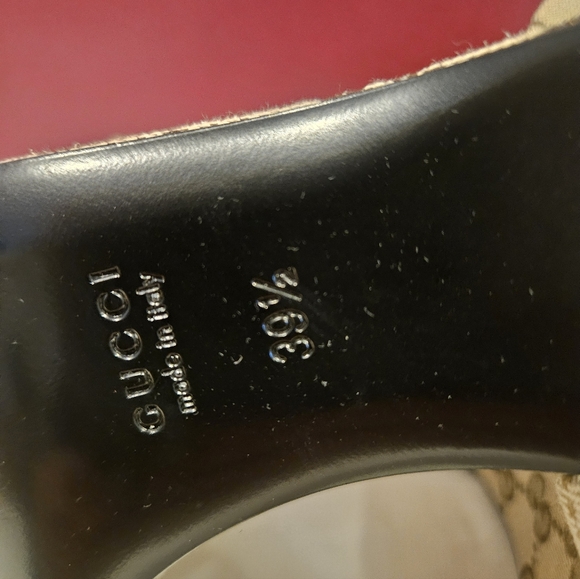 Gucci Women’s Horsebit Platform Wedge Sandals GG Canvas Size 39.5 - Picture 10 of 10